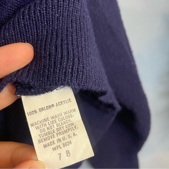 Vintage Pinnacle Navy Blue Embroidered “ California Cooler” Sweater - Picture 5 of 9